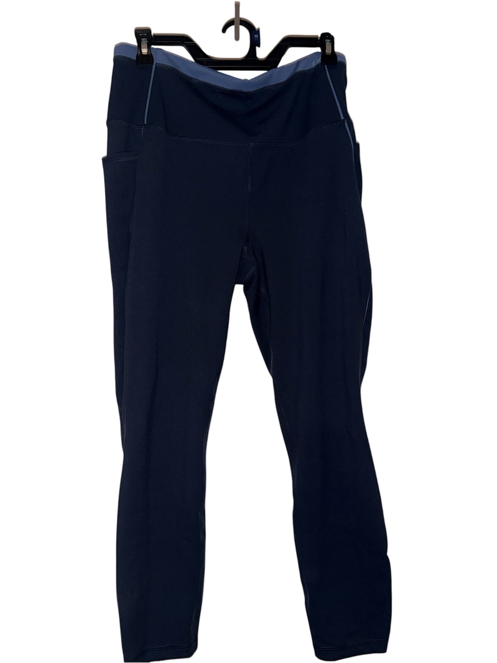 RBX Navy Blue Leggings with Light Blue Waistband